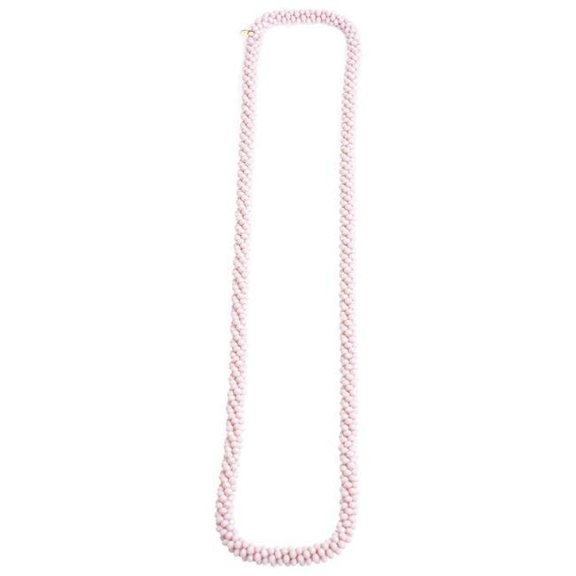 LONG NECKLACE WITH FACETED CRYSTALS