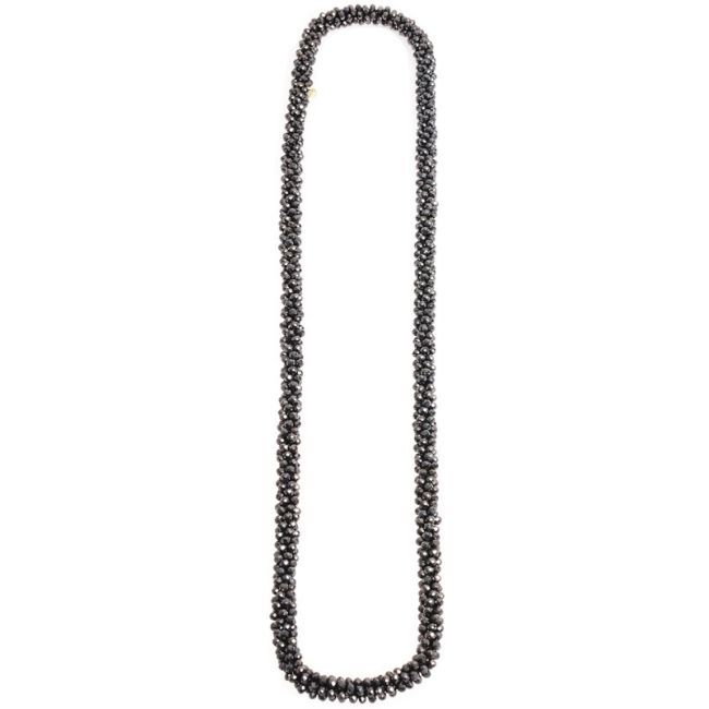 LONG NECKLACE WITH FACETED CRYSTALS