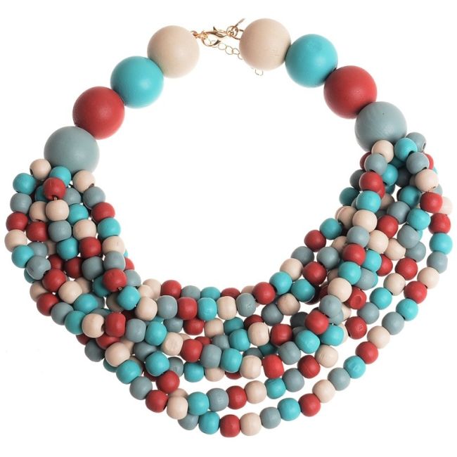 WOODEN BEADS NECKLACE