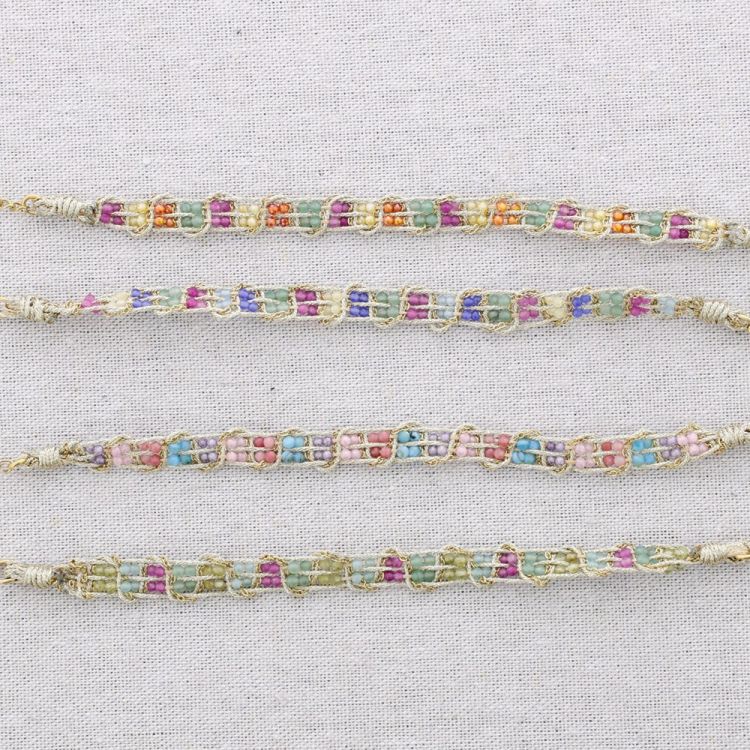 PULSERA ACERO CUENTAS FACETADAS 2