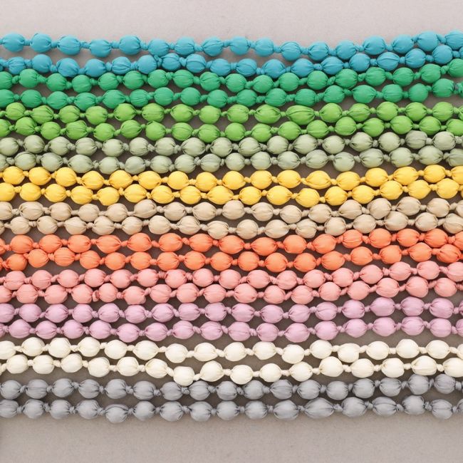 COLLAR LARGO BOLAS FORRADAS TELA 160CM