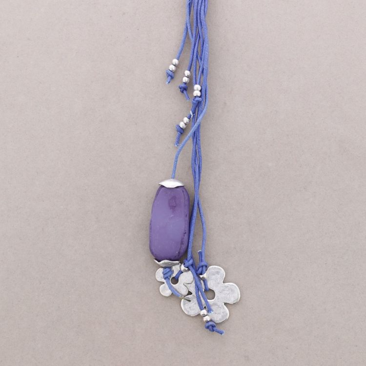 COLLAR LARGO CUENTAS METAL RESINA 2