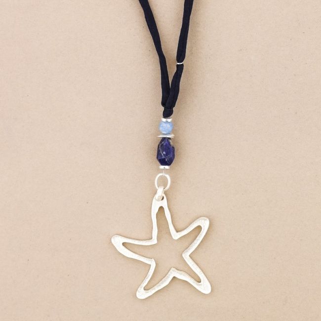COLLAR LARGO COLGANTE ESTRELLA METAL