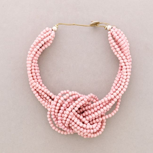 RESIN BEADS KNOT NECKLACE