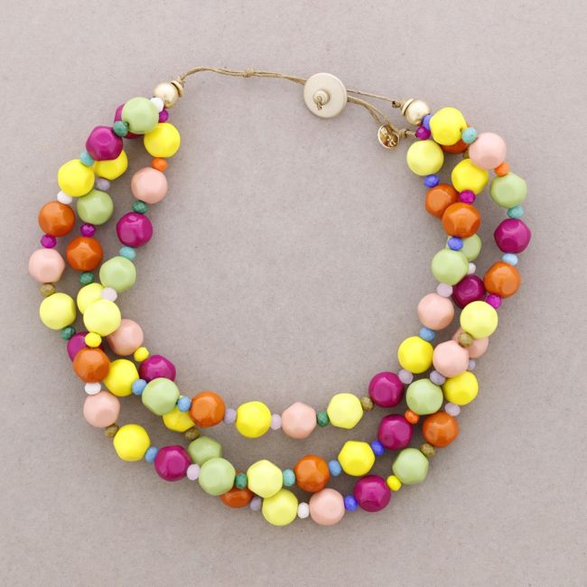 3 TWISTS RESIN BEADS CHOKER