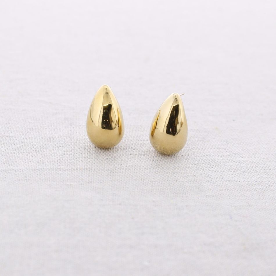 PENDIENTES ACERO GOTA