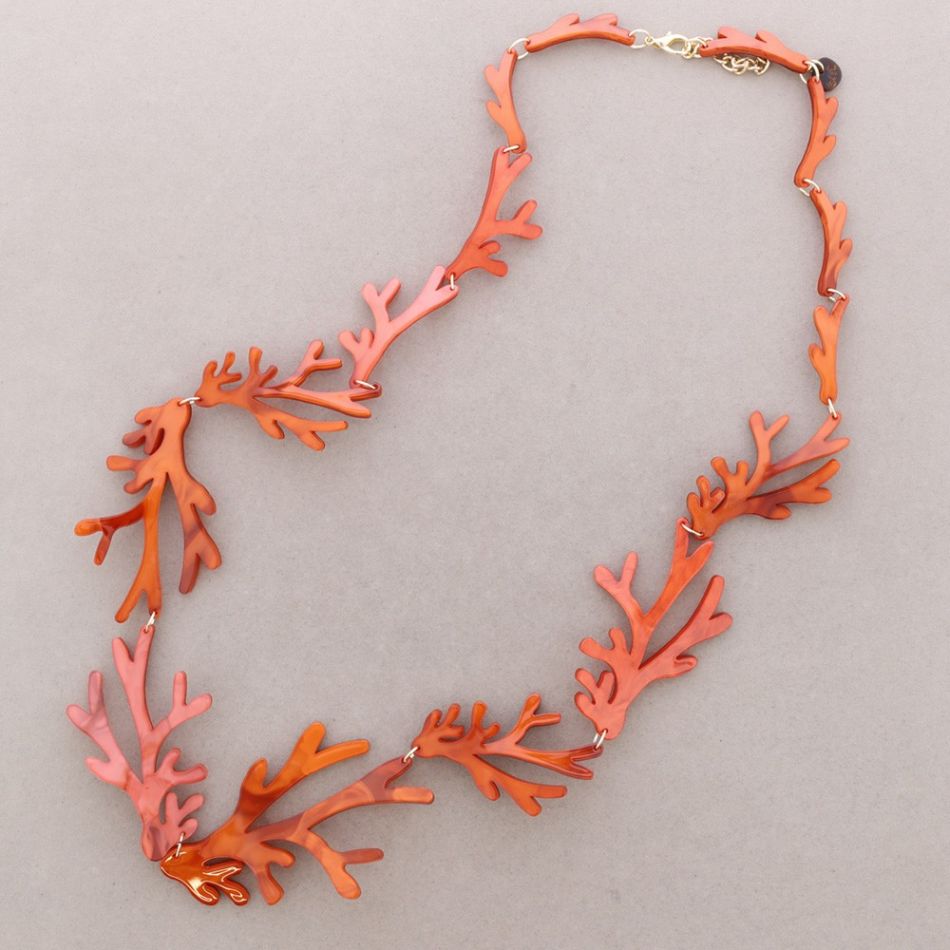 COLLAR LARGO CORALES RESINA