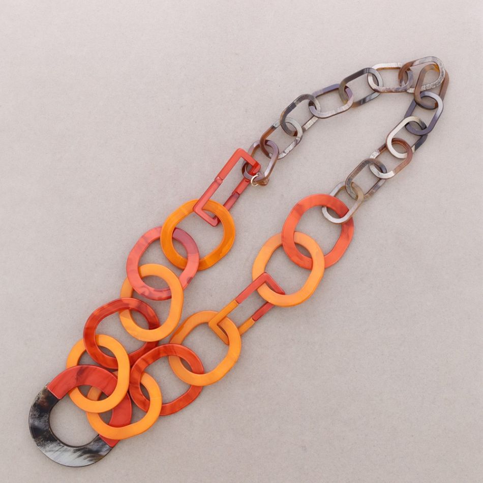 COLLAR LARGO ESLABONES RESINA