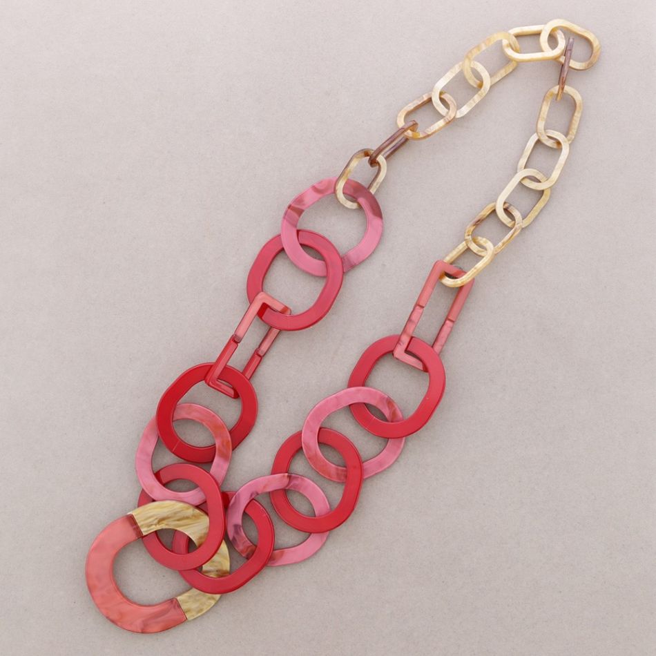 COLLAR LARGO ESLABONES RESINA
