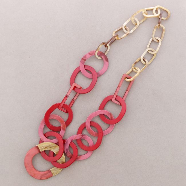 COLLAR LARGO ESLABONES RESINA