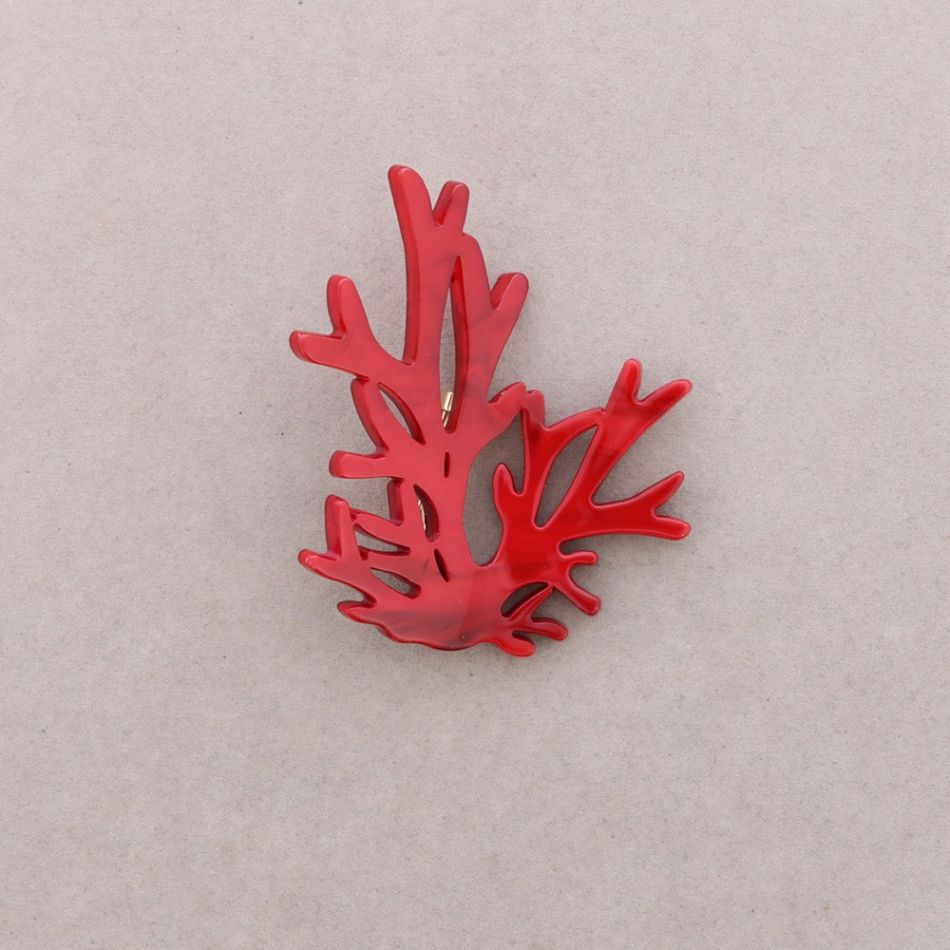BROCHE CORAL RESINA