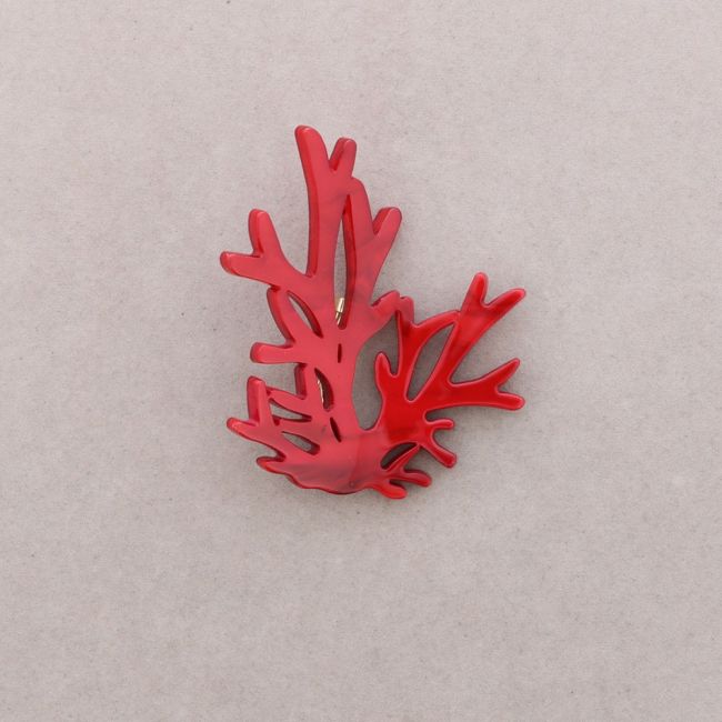 BROCHE CORAL RESINA