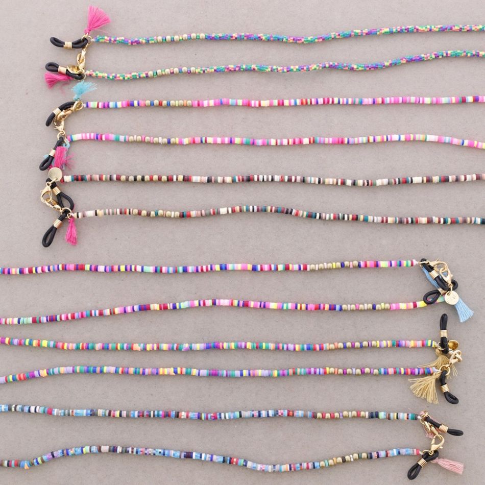 HANG MULTICOLOR FIMO MASKS AND GLASSES