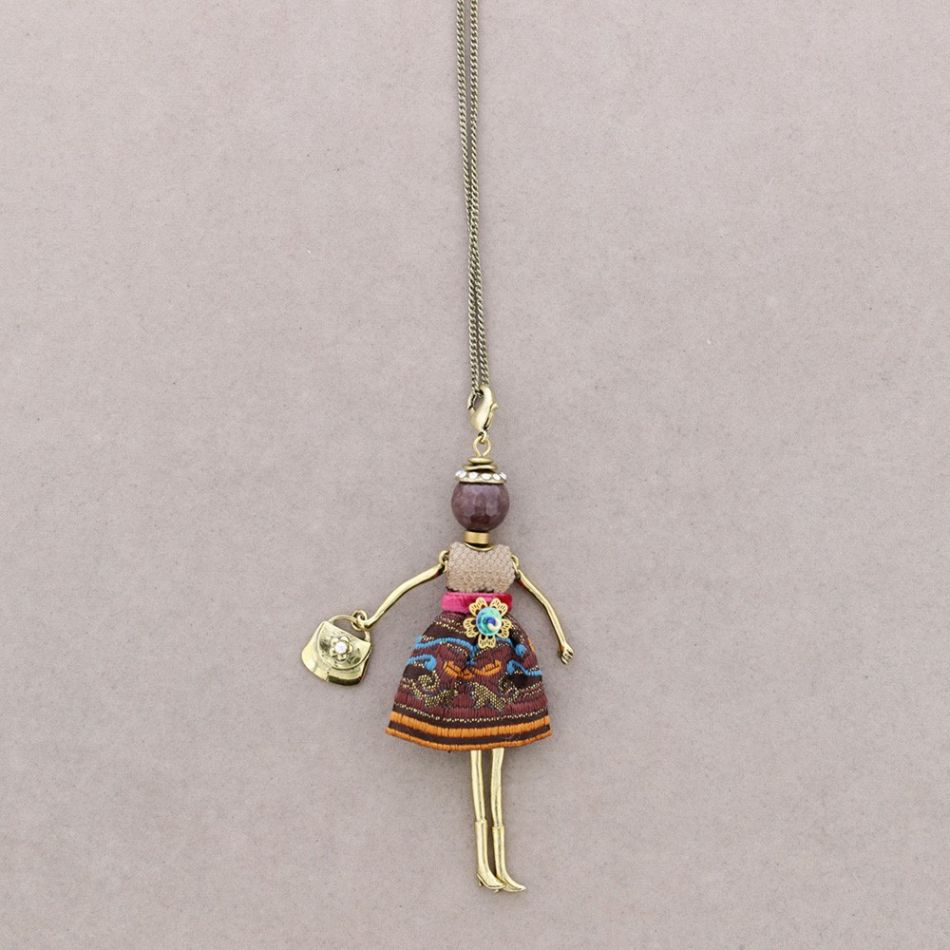 LONG NECKLACE DOLL PENDANT
