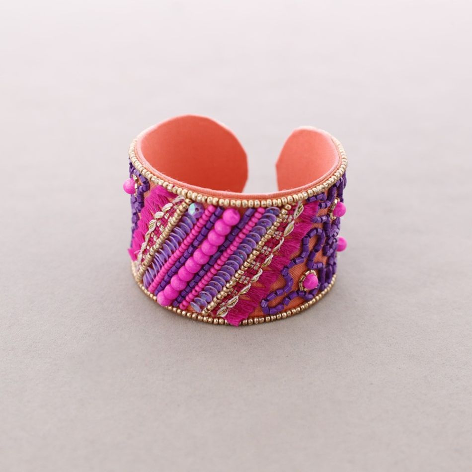 PULSERA ÉTNICA AJUSTABLE ABALORIOS