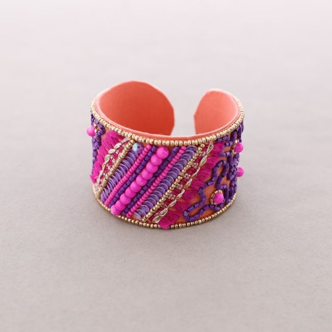 PULSERA ÉTNICA AJUSTABLE ABALORIOS