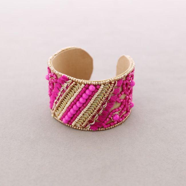 PULSERA ÉTNICA AJUSTABLE ABALORIOS