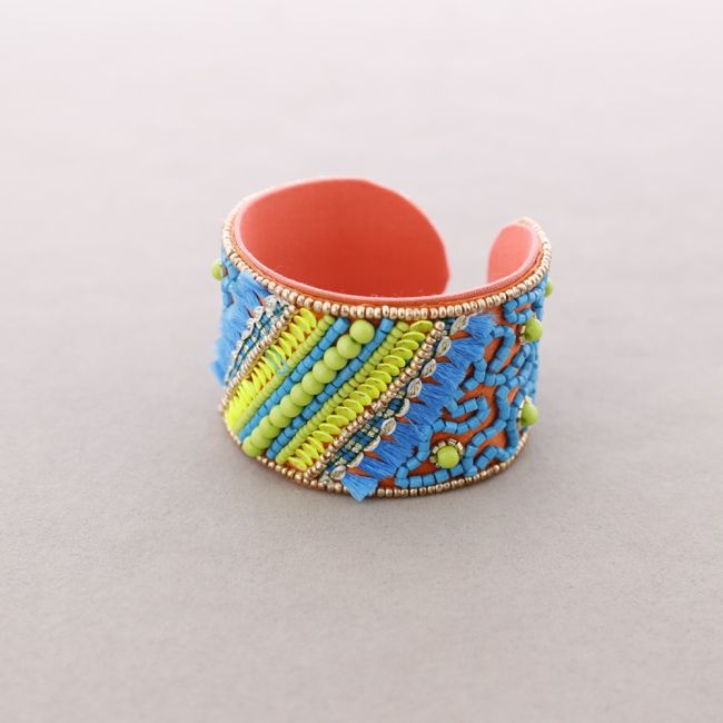 PULSERA ÉTNICA AJUSTABLE ABALORIOS