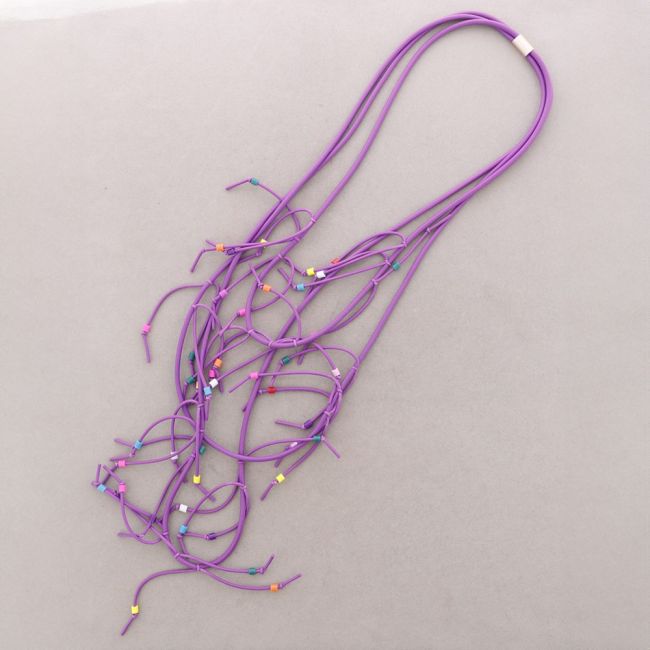 COLLAR LARGO IMÁN MULTI VUELTAS NUDO GOMA