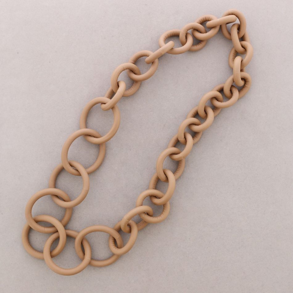 COLLAR LARGO GOMA ESLABONES