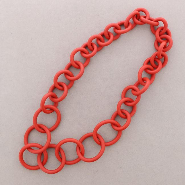 COLLAR LARGO GOMA ESLABONES