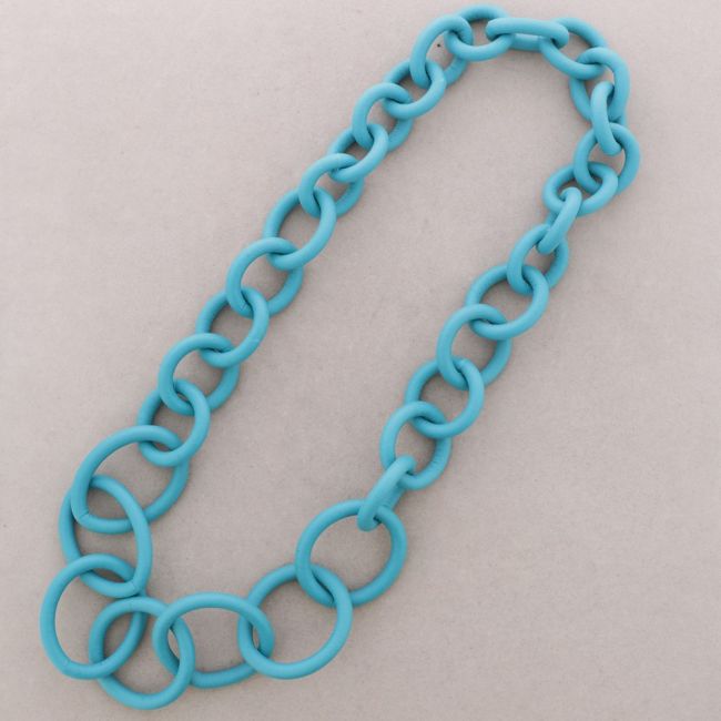 COLLAR LARGO GOMA ESLABONES