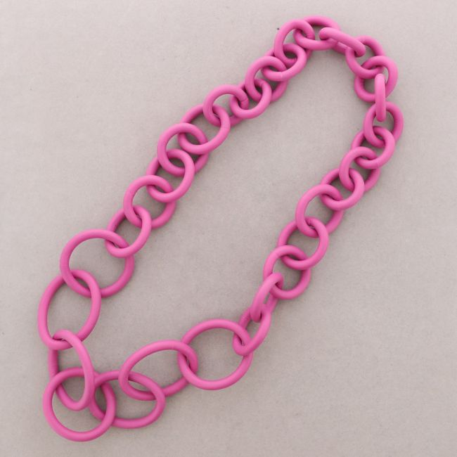 COLLAR LARGO GOMA ESLABONES