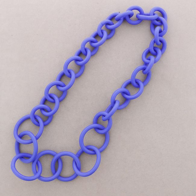 COLLAR LARGO GOMA ESLABONES