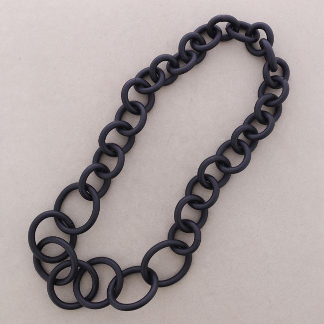 COLLAR LARGO GOMA ESLABONES