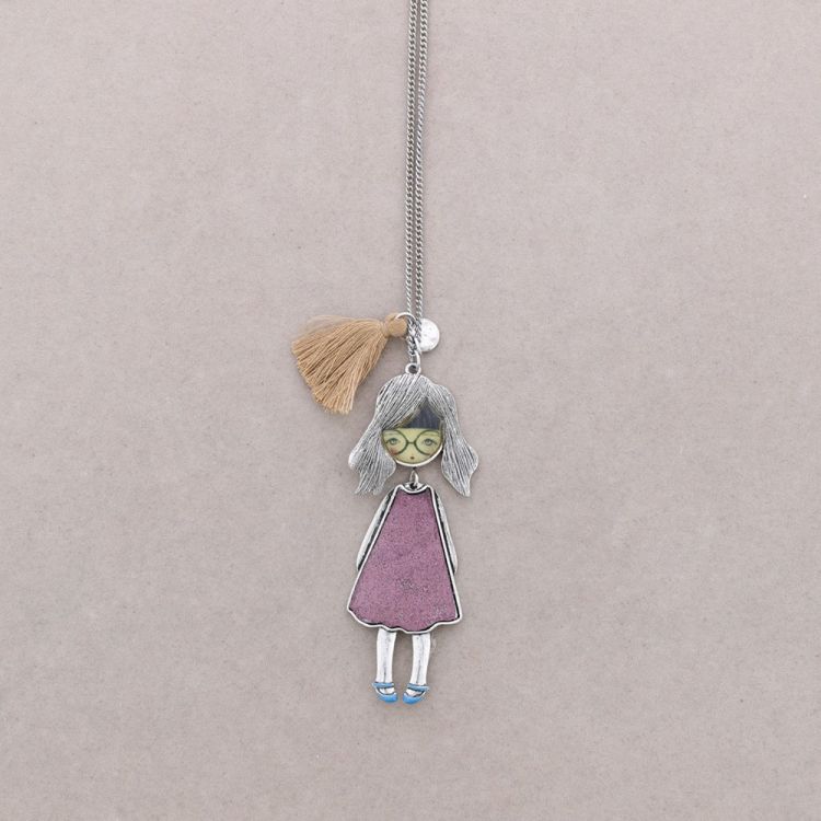 DOLL PENDANT LONG NECKLACE