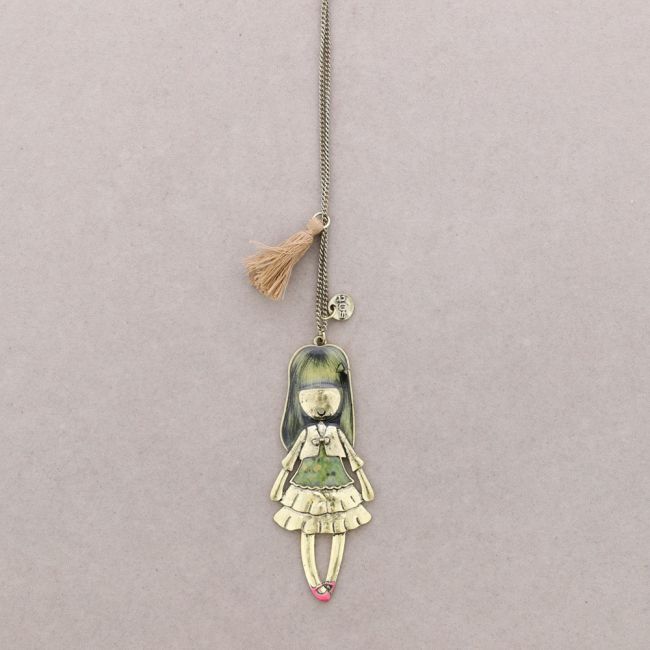 DOLL PENDANT LONG NECKLACE