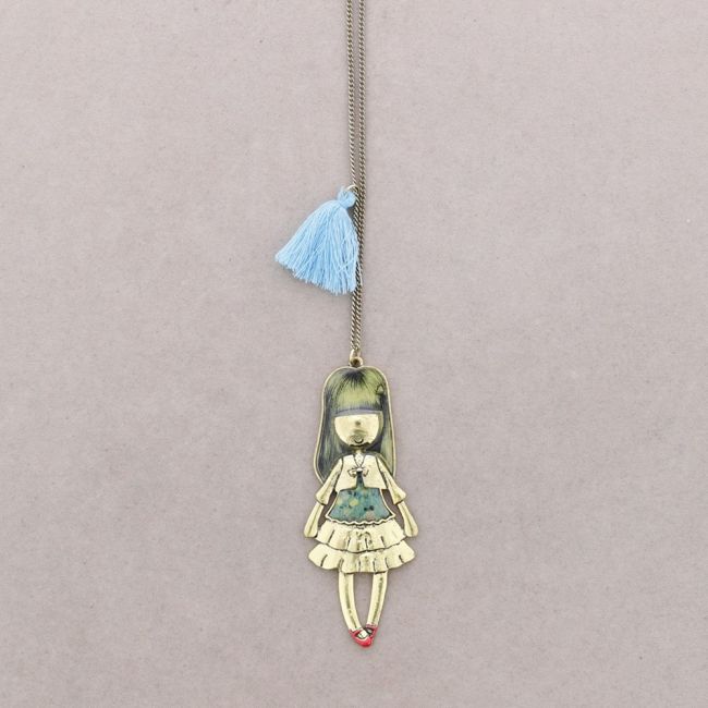 DOLL PENDANT LONG NECKLACE