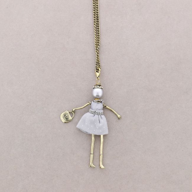 LONG NECKLACE DOLL PENDANT