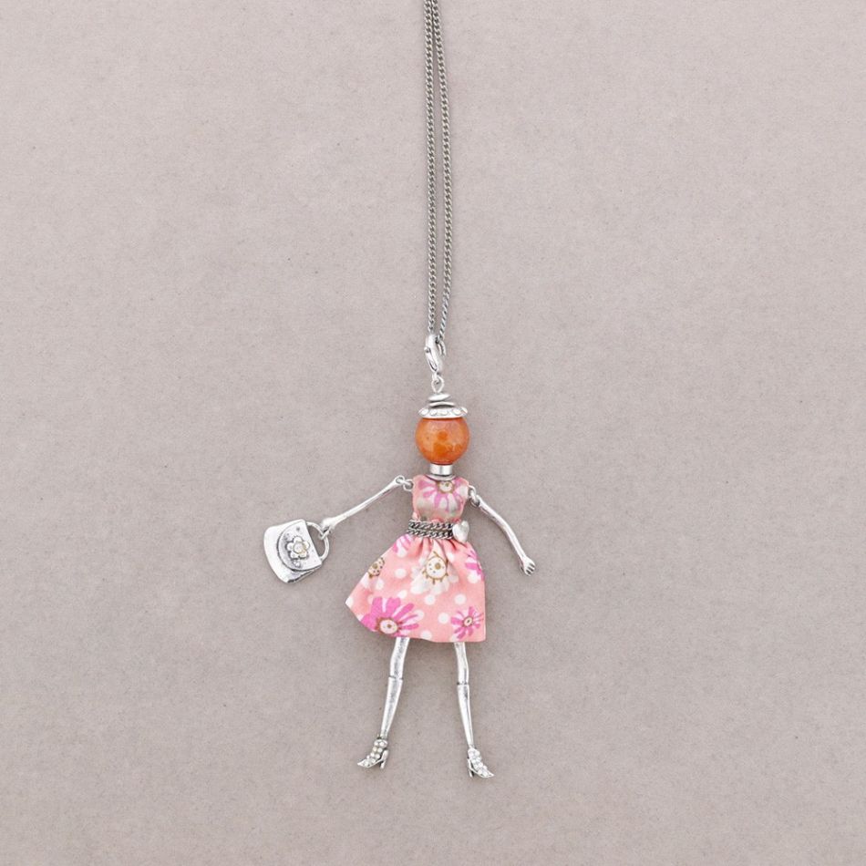 LONG NECKLACE DOLL PENDANT