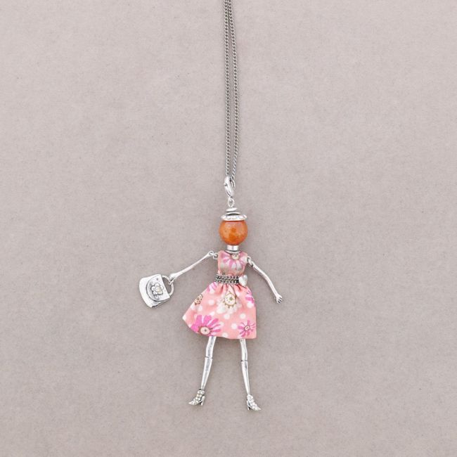 LONG NECKLACE DOLL PENDANT