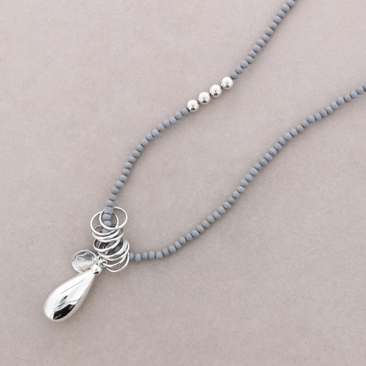 LONG NECKLACE WITH WOODEN BEADS NECKLACE METAL 2