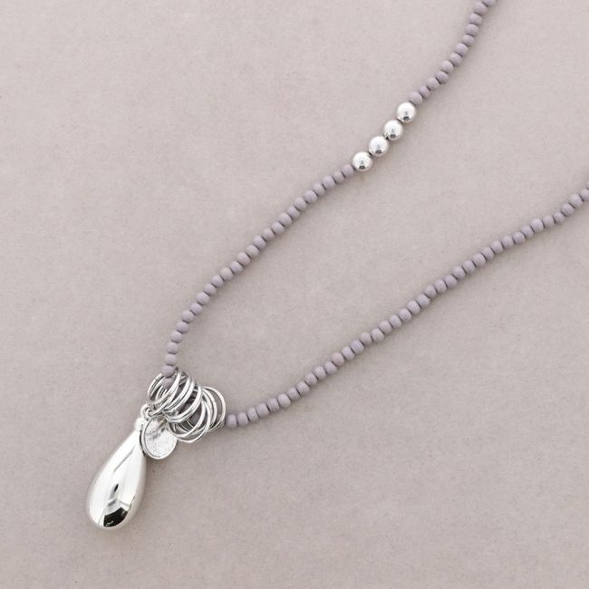 COLLAR LARGO CUENTAS MADERA COLG.METAL