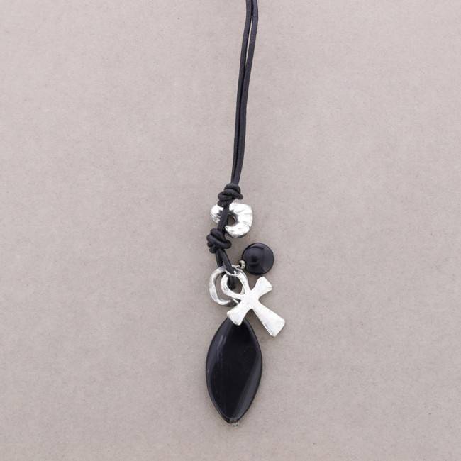 COLLAR LARGO COLG.METAL PIEDRA