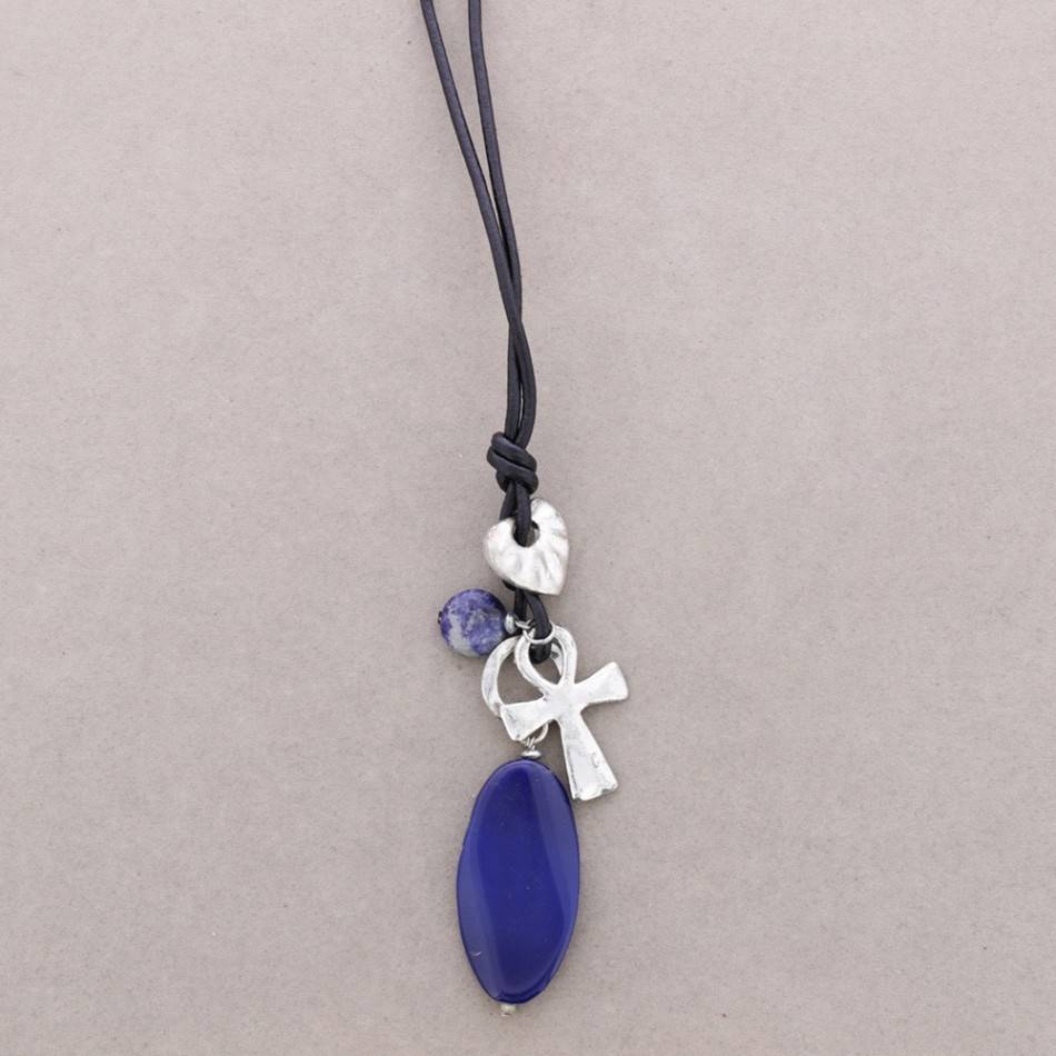 COLLAR LARGO COLG.METAL PIEDRA