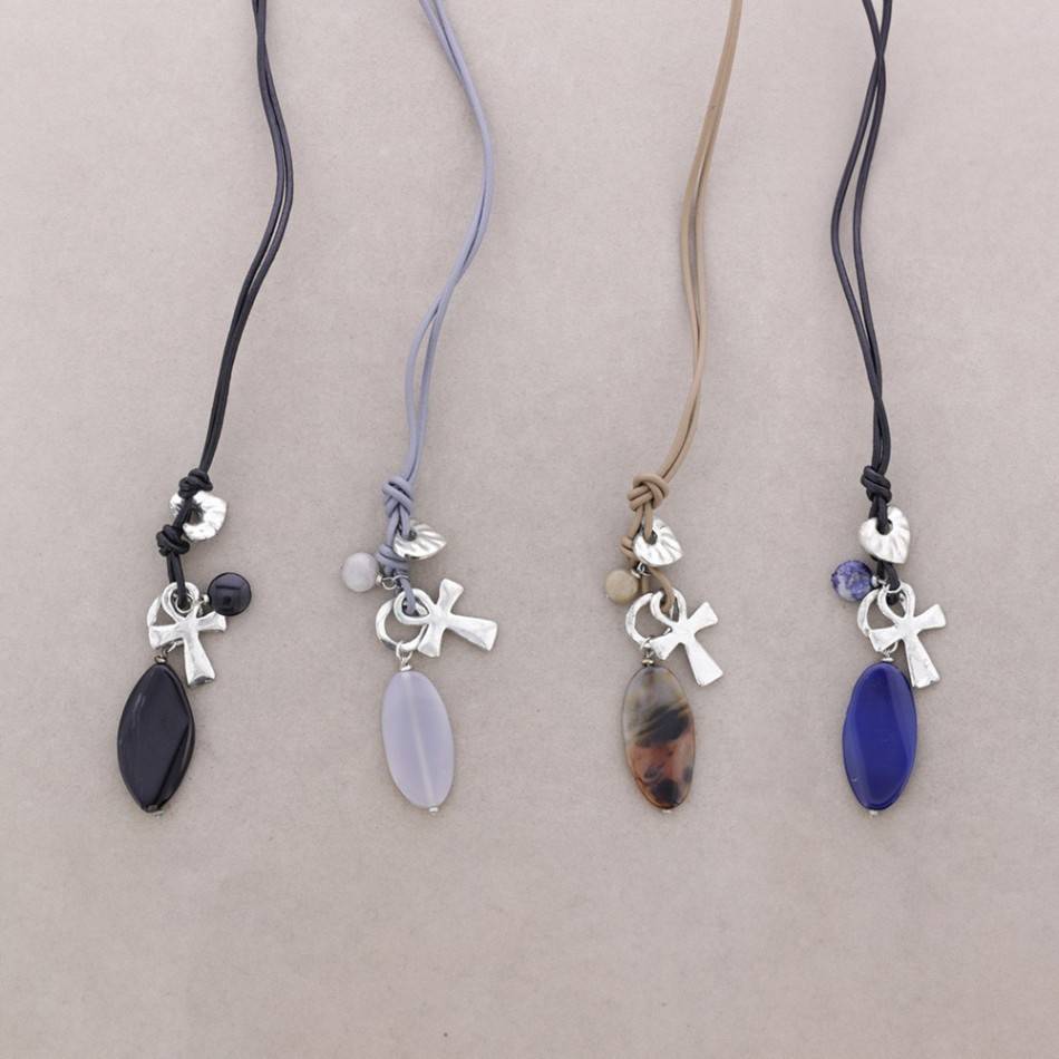 COLLAR LARGO COLG.METAL PIEDRA