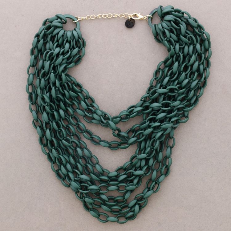 RESIN MULTI-ROW SHORT NECKLACE 2