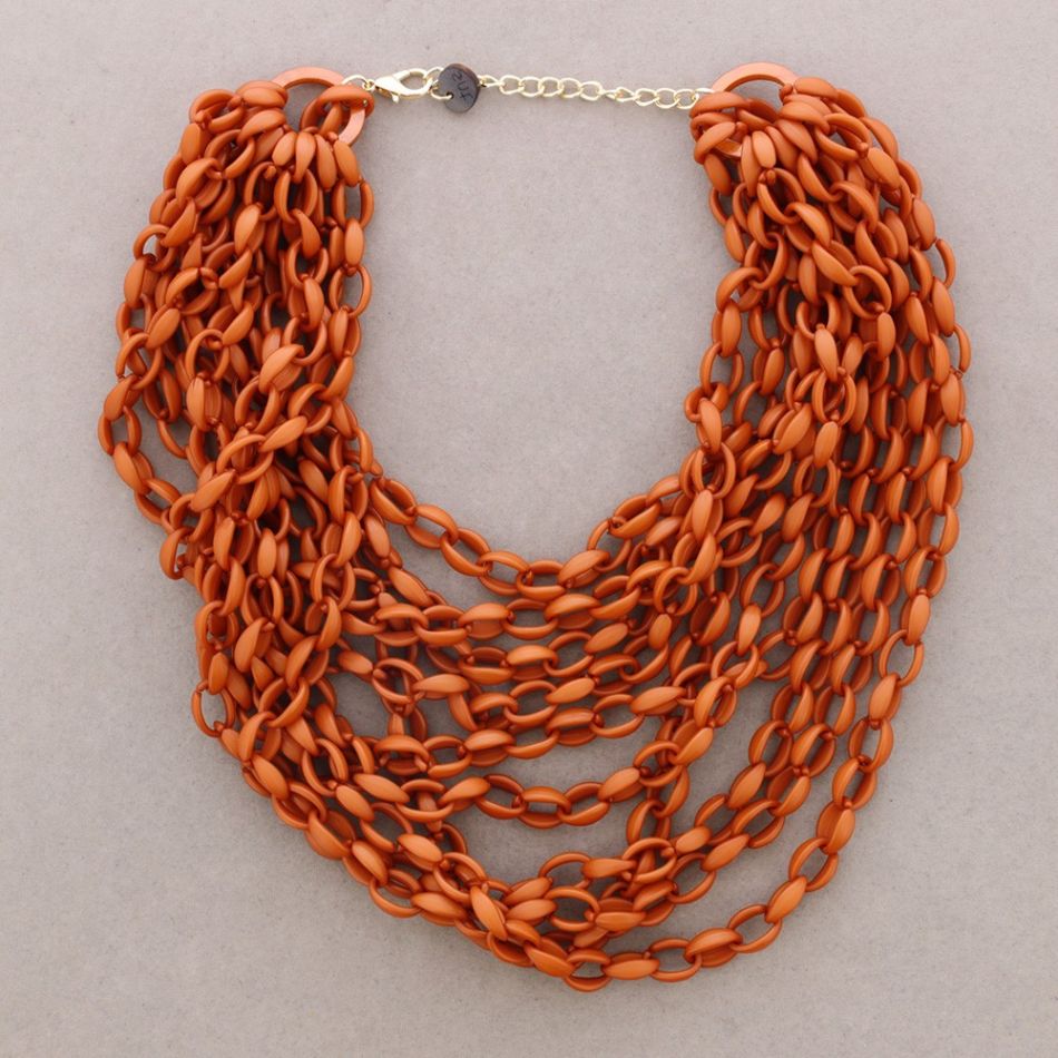 RESIN MULTI-ROW SHORT NECKLACE