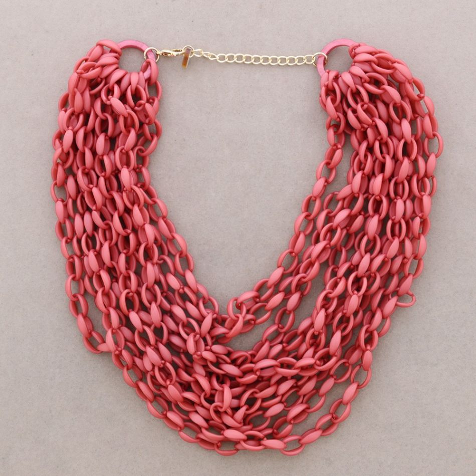 RESIN MULTI-ROW SHORT NECKLACE