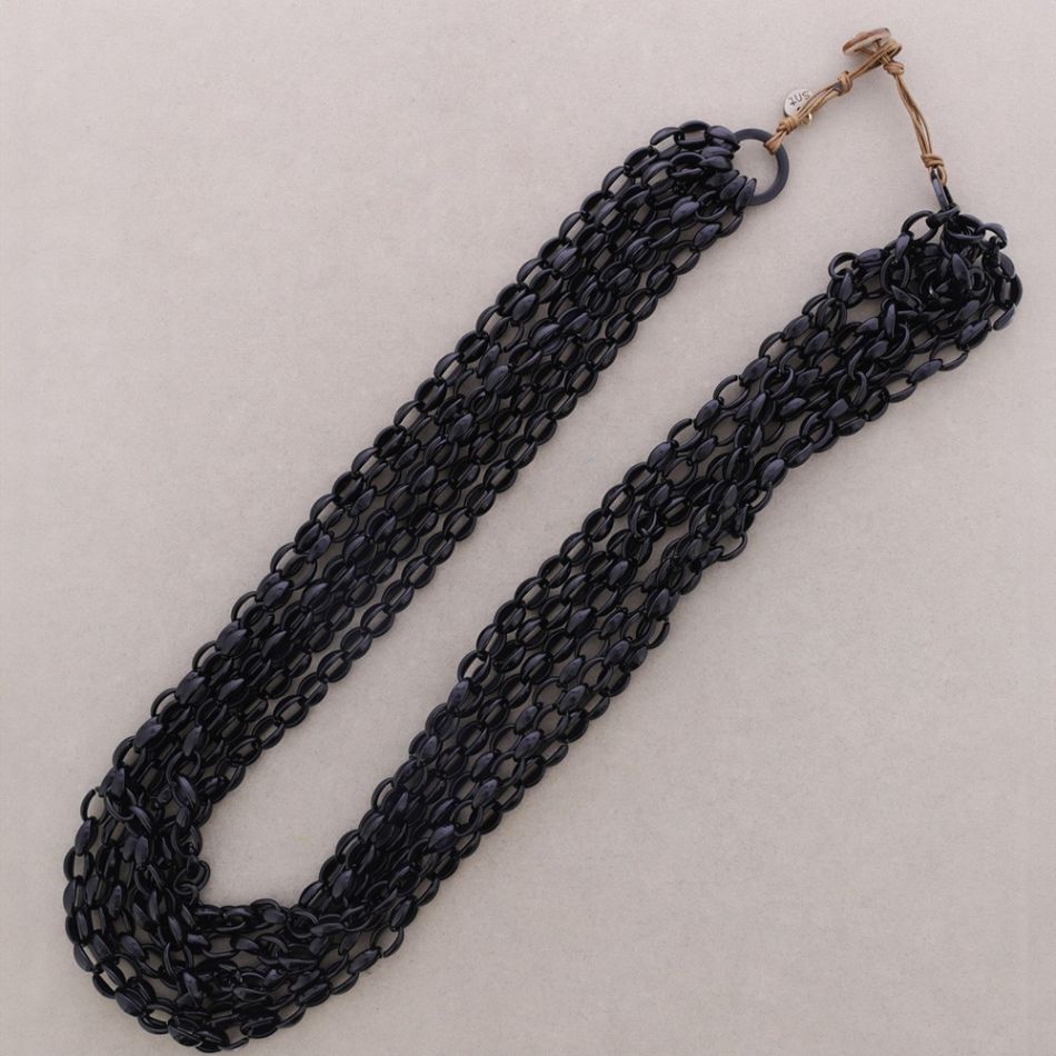 COLLAR LARGO ESLABONES RESINA