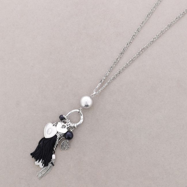 LONG NECKLACE WITH METAL FRINGES