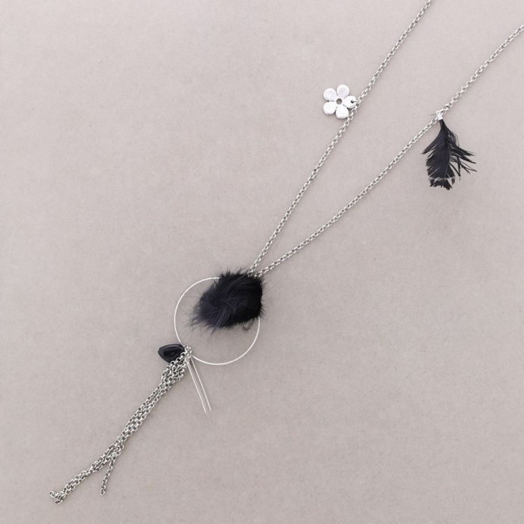 LONG NECKLACE WITH STONE PENDANT
