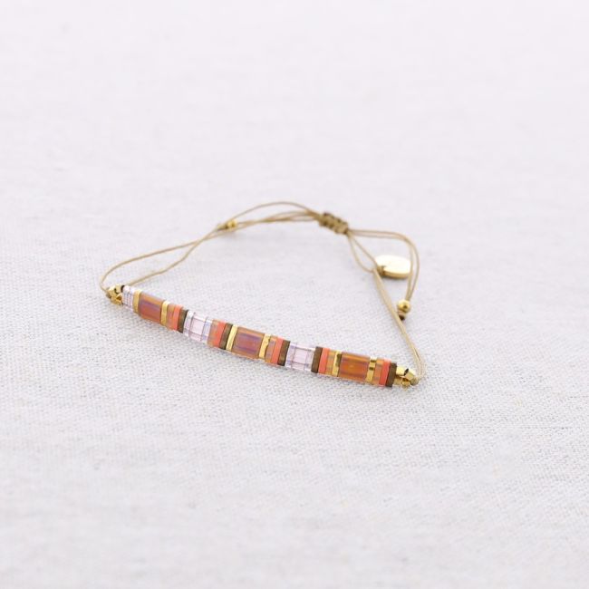 MACRAME STEEL BRACELET WITH MIYUKI BEADS