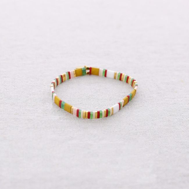 PULSERA ACERO ELÁSTICA CUENTA MIYUKI TILA