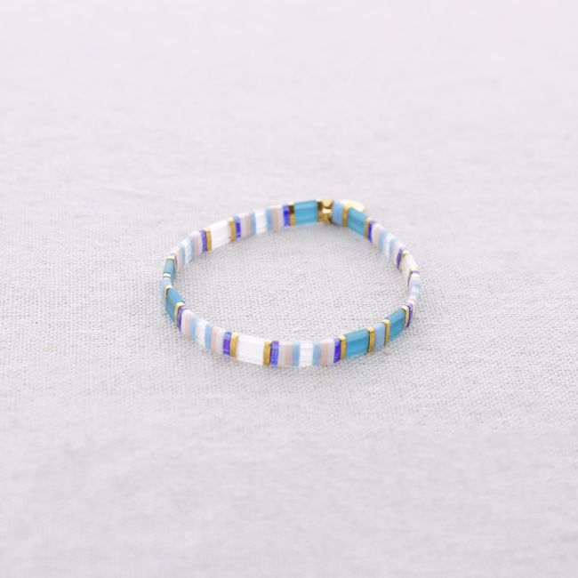 PULSERA ACERO ELÁSTICA CUENTA MIYUKI TILA