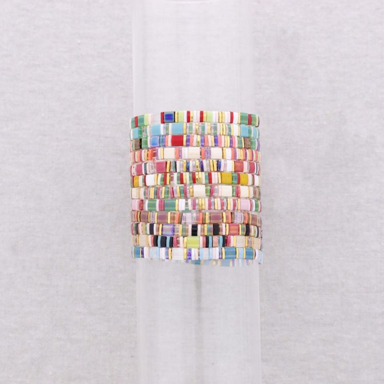 PULSERA ACERO ELÁSTICA CUENTA MIYUKI TILA 2